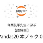Python 無料で独習　【超特訓】Pandas20本ノック 01